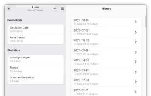 Luna Period Tracker screenshot 1