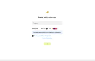 Import Prototype from Figma in order to create your first User Test
