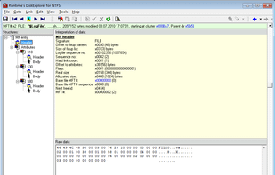 dissected MFT entry attributes