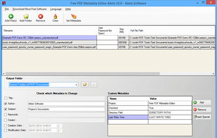 Free PDF Metadata Editor screenshot 1