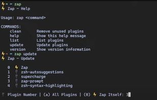 Zap Zsh screenshot 1