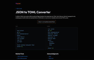 Example of a converter (JSON to TOML)