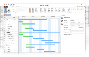 Edraw Project User Interface