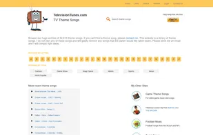 TelevisionTunes.com screenshot 1