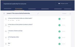 Tailor your course curriculum.