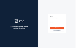 Zot Registry screenshot 1