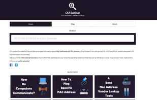 Oui Lookup front page