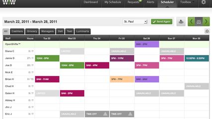 The "Scheduler" is easy and intuitive to use.