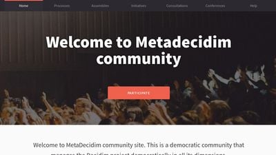 MetaDecidim community homepage (https://meta.decidim.org)