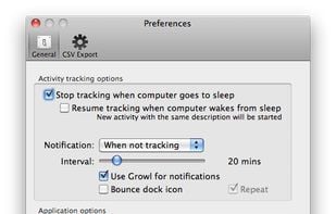 General preferences window