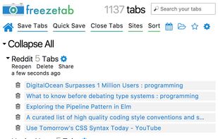 Freezetab screenshot 1