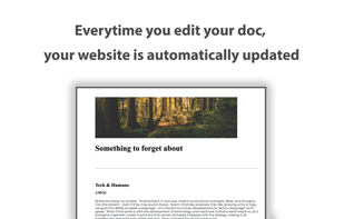 Every edit you make in the Google doc is automatically reflected to the website within 5 minutes.