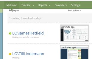 Who is currently active 
and who is away from the computer