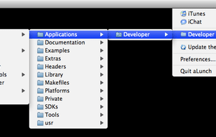 Hierarchical display of folders