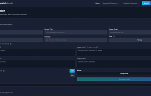 Generate personalized cold emails instantly with AI templates, customizable tone, and multiple variants optimized for engagement at scale.
