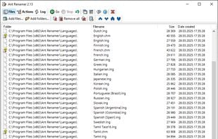 Files list