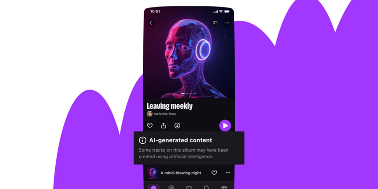 Music streaming service Deezer starts tagging AI-generated music to tackle streaming fraud image