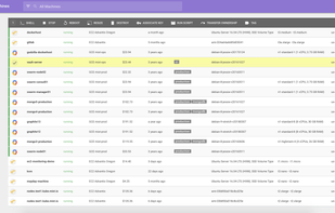Filter through your resources, view metadata information like cost, tag them, send actions & see who owns what.