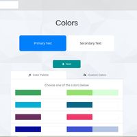 Color palette selection page.  Use pre-made palette or choose your own colors.