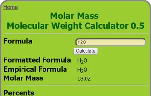 Molar Mass - Molecular Weight Calculator screenshot 1