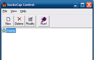 main window with added application