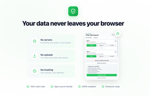 HTML Table Exporter screenshot 2