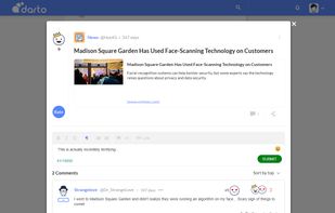 Expanded post with nested comments and a transparent rating system.