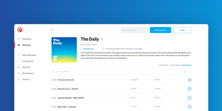 Pocket Casts makes listening to podcasts easier than ever with free web and desktop access image