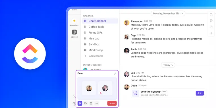 ClickUp 3.39 brings New Chat Channels, SyncUps, API Sharing, and more image