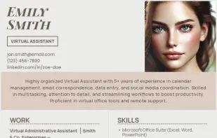 Virtual Assistant Resume Template