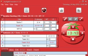 myAgilePomodoro screenshot 2