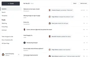 Updates shows you what's new with your team