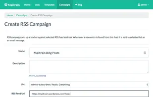 Mailtrain screenshot 2