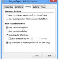 Keep computer logged on, Keep computer unlocked, lock after logon with delay
