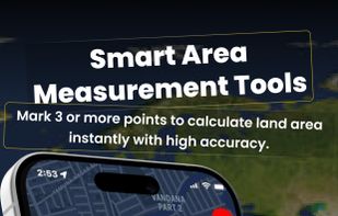 Access all your saved places, favorites, and measurements in one organized history. Quickly manage, revisit, or edit your stored locations anytime.