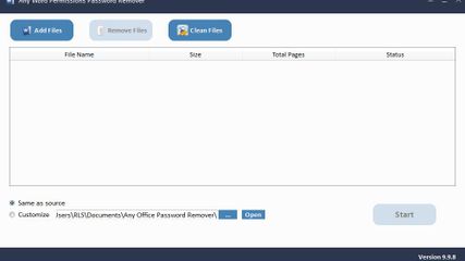 Any Word Permissions Password Remover screenshot 1