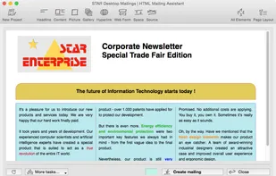 Build HTML newsletters without writing a single line of code, with live preview, drag & drop of pre-defined elements.
