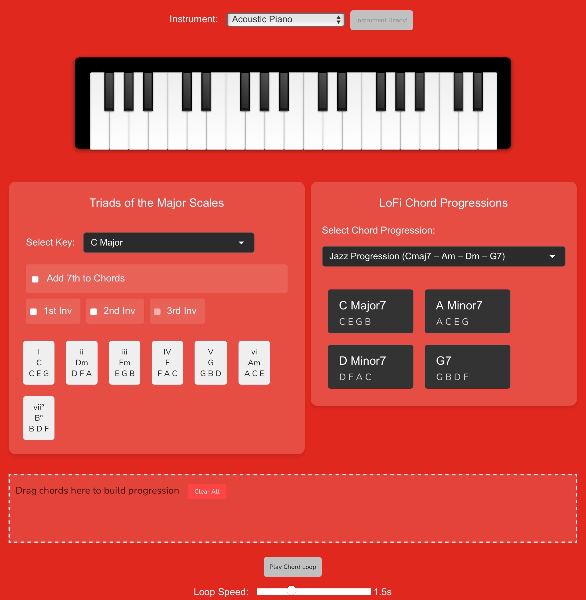 Chord Progression Generator with Piano Alternatives and Similar Sites ...