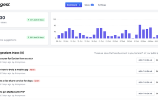 Your Suggest.gg dashboard