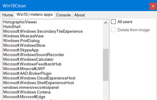 Win10Clean screenshot 1