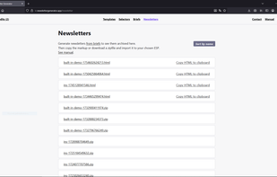 An archive of generated newsletter variants.