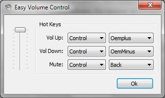 A screenshot of Easy Volume Control's settings.