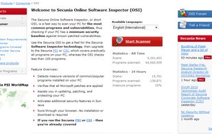 Secunia OSI screenshot 1