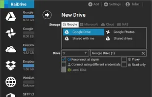 RaiDrive Add New Drive