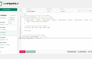 WP Snippets AI screenshot 2