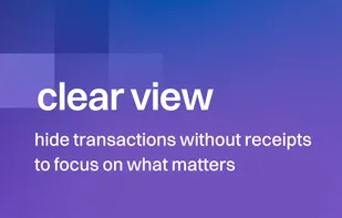 You can hide transactions (personal transactions, etc) that don't have a file attached to keep a clear overview of your admin.
