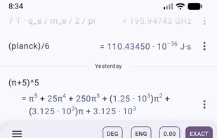 Qalculate! for Android screenshot 2