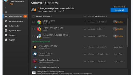 Systweak Software Updater screenshot 1
