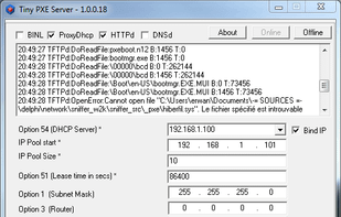 Tiny PXE Server screenshot 1