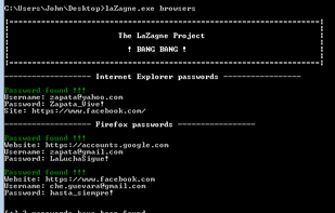 LaZagne screenshot 1